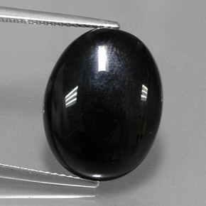 Agata naturale nero da 10,17 ct, taglio ovale, opaco