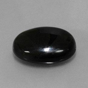 Agata naturale nero da 10,17 ct, taglio ovale, opaco