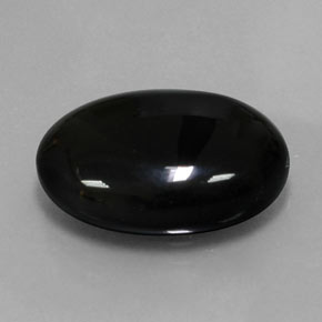 Agata naturale nero da 14,26 ct, taglio ovale, opaco