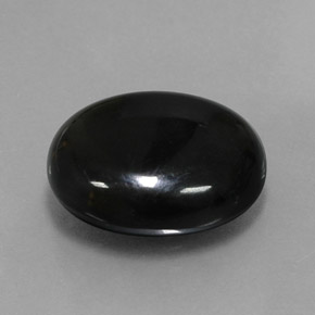 Agata naturale nero da 10,40 ct, taglio ovale, opaco