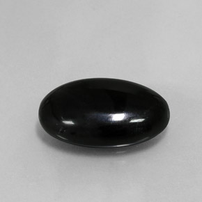 Agata naturale nero da 13,65 ct, taglio ovale, opaco