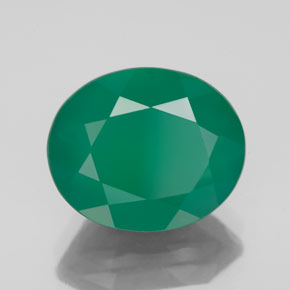 Agata naturale verde da 4,63 ct, trasparente, trasparente/traslucido