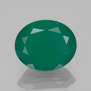 Agata naturale verde da 3,99 ct, trasparente, trasparente/traslucido