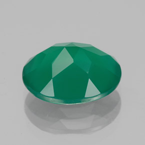 Agata naturale verde da 3,93 ct, trasparente, trasparente/traslucido