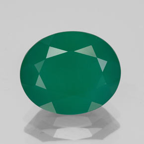 Agata naturale verde da 3,97 ct, trasparente, trasparente/traslucido