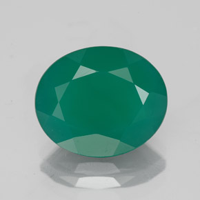 Agata naturale verde da 3,78 ct, trasparente, trasparente/traslucido