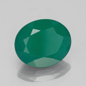 Agata naturale verde da 3,78 ct, trasparente, trasparente/traslucido