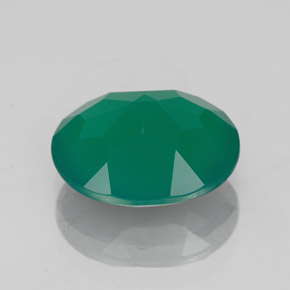 Agata naturale verde da 3,78 ct, trasparente, trasparente/traslucido
