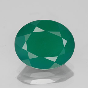 Agata naturale verde da 3,76 ct, trasparente, trasparente/traslucido