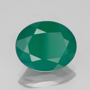 Agata naturale verde da 3,76 ct, trasparente, trasparente/traslucido