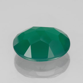 Agata naturale verde da 3,76 ct, trasparente, trasparente/traslucido