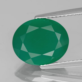 Agata Verde naturale da 3.80 ct, Trasparente, Trasparente/Traslucido
