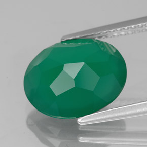 Agata Verde naturale da 3.80 ct, Trasparente, Trasparente/Traslucido
