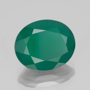 Agata naturale verde da 4,10 ct, trasparente, trasparente/traslucido