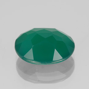 Agata naturale verde da 4,10 ct, trasparente, trasparente/traslucido