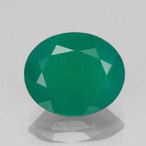 Agata naturale verde da 3,96 ct, trasparente, trasparente/traslucido
