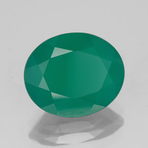 Agata naturale verde da 3,96 ct, trasparente, trasparente/traslucido