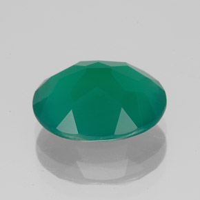 Agata naturale verde da 3,96 ct, trasparente, trasparente/traslucido