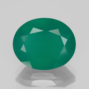 Agata naturale verde da 4,35 ct, trasparente, trasparente/traslucido