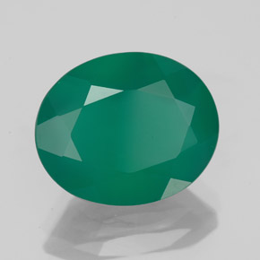 Agata naturale verde da 4,35 ct, trasparente, trasparente/traslucido