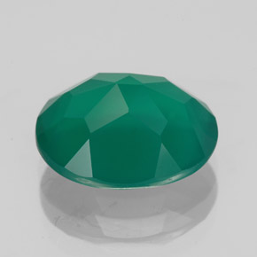 Agata naturale verde da 4,35 ct, trasparente, trasparente/traslucido