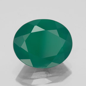 Agata naturale verde da 4,42 ct, trasparente, trasparente/traslucido