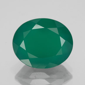 Agata naturale verde da 4,46 ct, trasparente, trasparente/traslucido