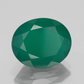 Agata naturale verde da 4,46 ct, trasparente, trasparente/traslucido