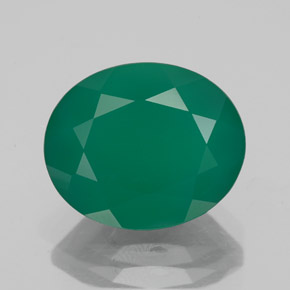 Agata naturale verde da 4,55 ct, trasparente, trasparente/traslucido