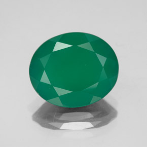 Agata naturale verde da 4,23 ct, trasparente, trasparente/traslucido