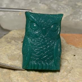 Agata naturale verde da 39,61 ct, forma fantasia, traslucido