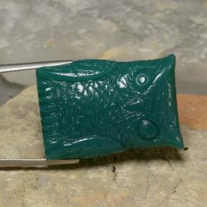 Agata naturale verde da 39,61 ct, forma fantasia, traslucido