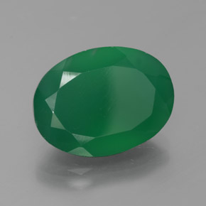 Agata naturale verde da 7,75 ct, trasparente, trasparente/traslucido