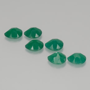 Gemme di Agata Verde naturale da  ct, Forma a pera, Traslucido