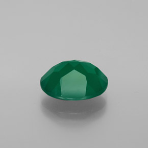 Agata naturale verde da 4,31 ct, taglio ovale, trasparente
