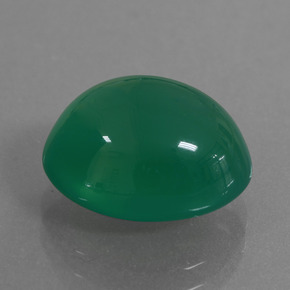Agata Verde caldo naturale da 6.79 ct, Taglio ovale, Traslucido
