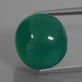 Agata naturale verde da 8,33 ct, taglio ovale, traslucido