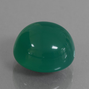 Agata naturale verde da 8,33 ct, taglio ovale, traslucido