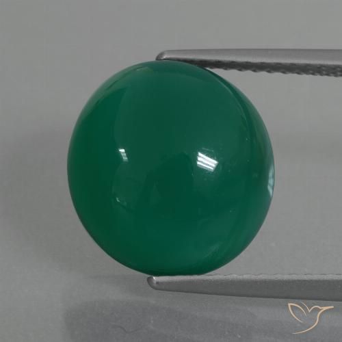 7.28ct Naturale Verde medio Agata, Ovale, Traslucido