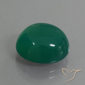 Agata Verde medio naturale da 7.28 ct, Ovale, Traslucido