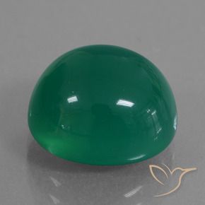Agata Verde foresta naturale da 7.45 ct, Ovale, Traslucido
