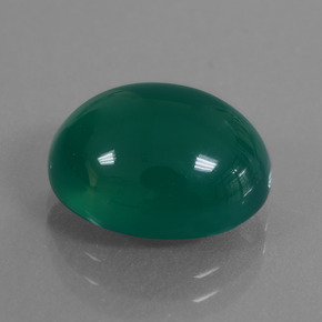Agata naturale verde da 7,10 ct, taglio ovale, traslucido
