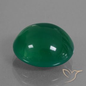 Agata Verde medio naturale da 7.02 ct, Ovale, Traslucido