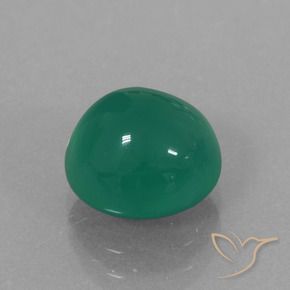 Agata Verde medio naturale da 3.05 ct, Ovale, Traslucido