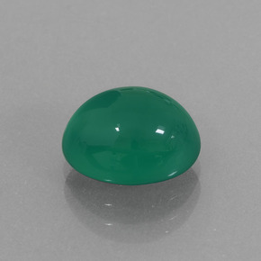 Agata naturale verde da 2,87 ct, taglio ovale, traslucido