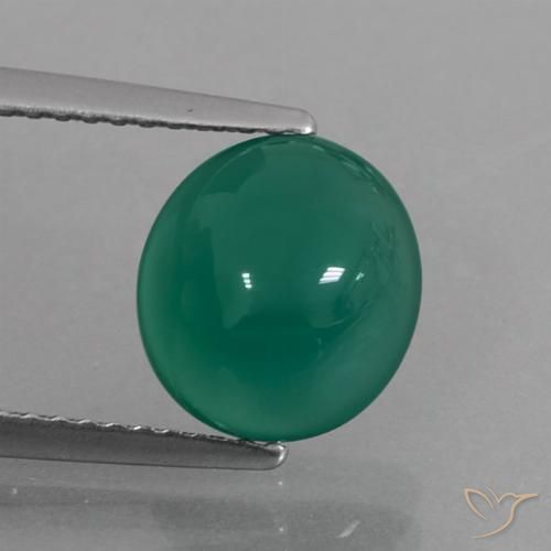 2.44ct Naturale Verde medio Agata, Ovale, Traslucido