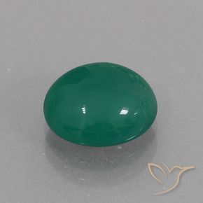 Agata Verde medio naturale da 2.44 ct, Ovale, Traslucido