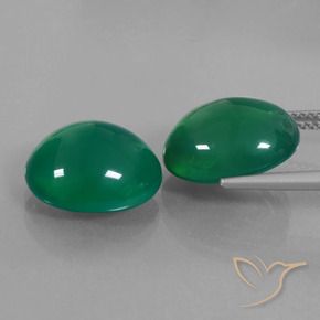 Gemme di Agata Verde giallastro naturale da 14.02 ct, Ovale, Traslucido