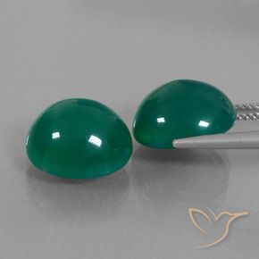 Gemme di Agata Verde medio naturale da 14.56 ct, Ovale, Traslucido