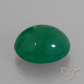 Agata Verde medio naturale da 7.30 ct, Ovale, Traslucido